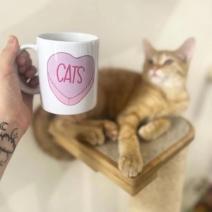 Cat with mug